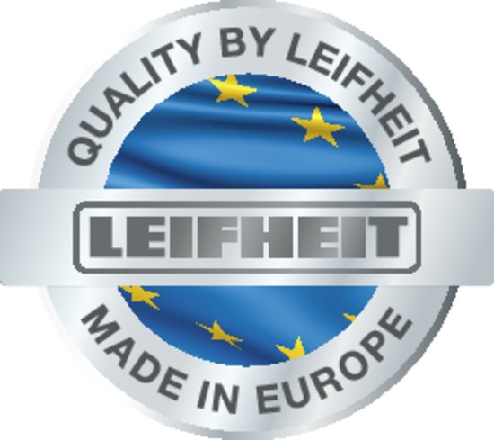 Logo Leifheit avec "QUALITY BY LEIFHEIT MADE IN EUROPE"