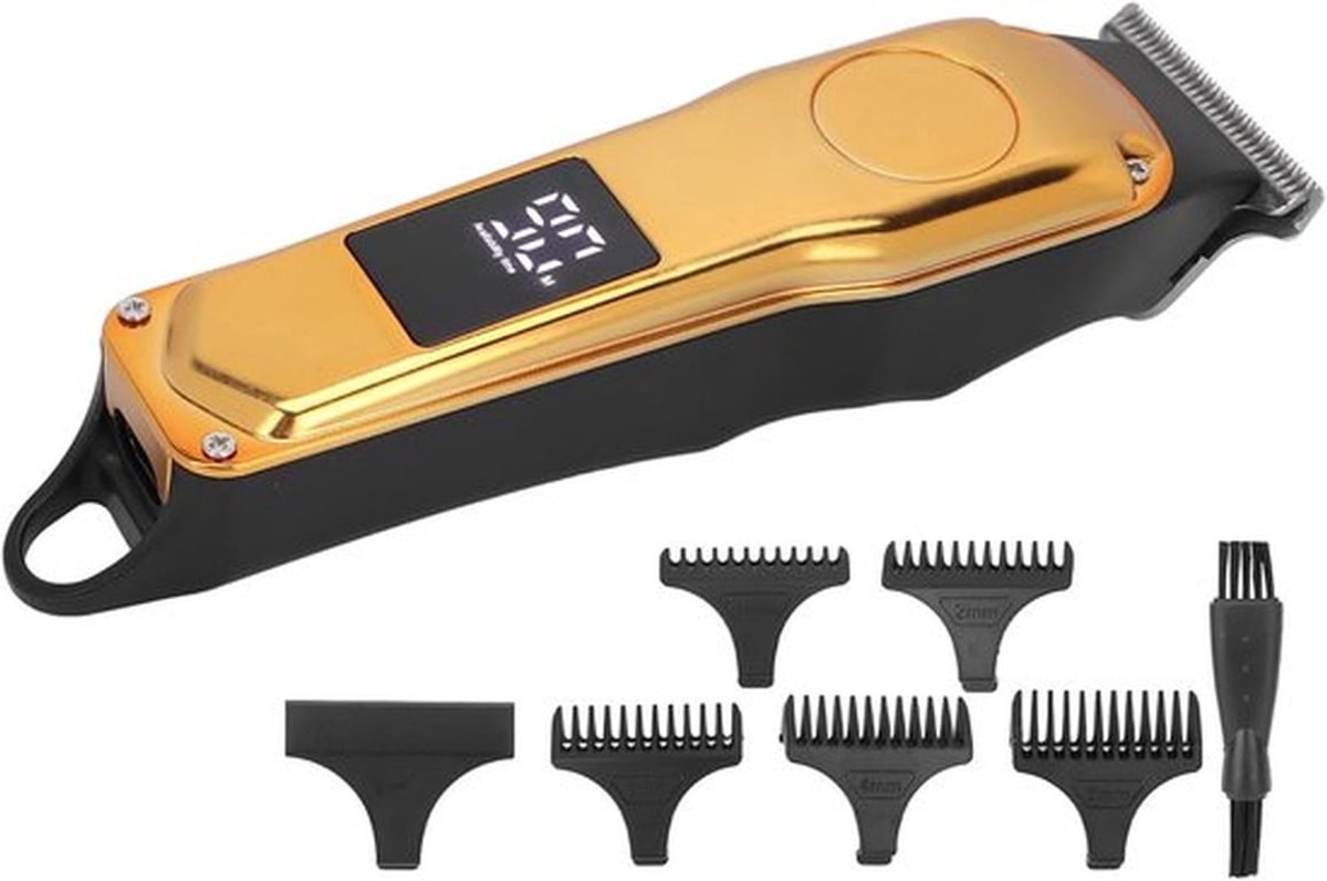 SnelShoppen - Professionele Haartrimmer met 5 Opzetkammen - Sterke Motor, Ergonomische Grip, Hoogwaardige Elektrische Haarknipper voor Mannen, Haarver
