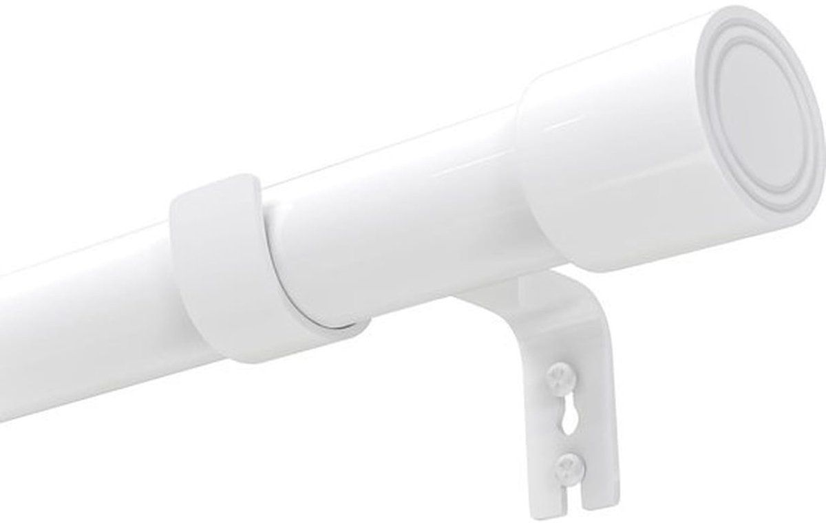 Gordijnroede telescopisch 84-150 cm - Gordijnstang zonder boren - Gordijnrail - Uitschuifbaar - Schroefdraadaansluiting - Geschikt voor woonkamer/badkamer/slaapkamer