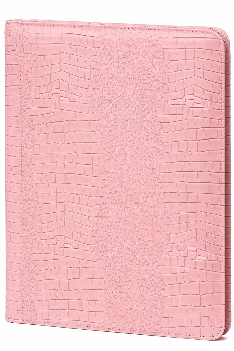2400-56 A4 Alpstein Schrijfmap met ritssluiting Croco Roze