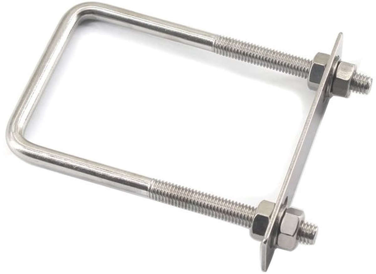 U-bout 304 roestvrij staal - M6 40x80mm - Pack van 6 - Slijtvast - Corrosiebestendig - Glad oppervlak - Beugels