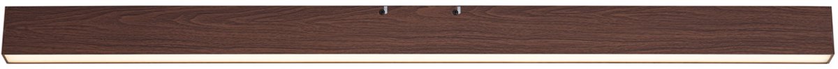 Qazqa led moderne plafondlamp, plafonniere - Keane - bruin, rechthoekig, 2700K - 4000K, warmwit - cool white, dimbaar, 113cm, ideaal als home-office,