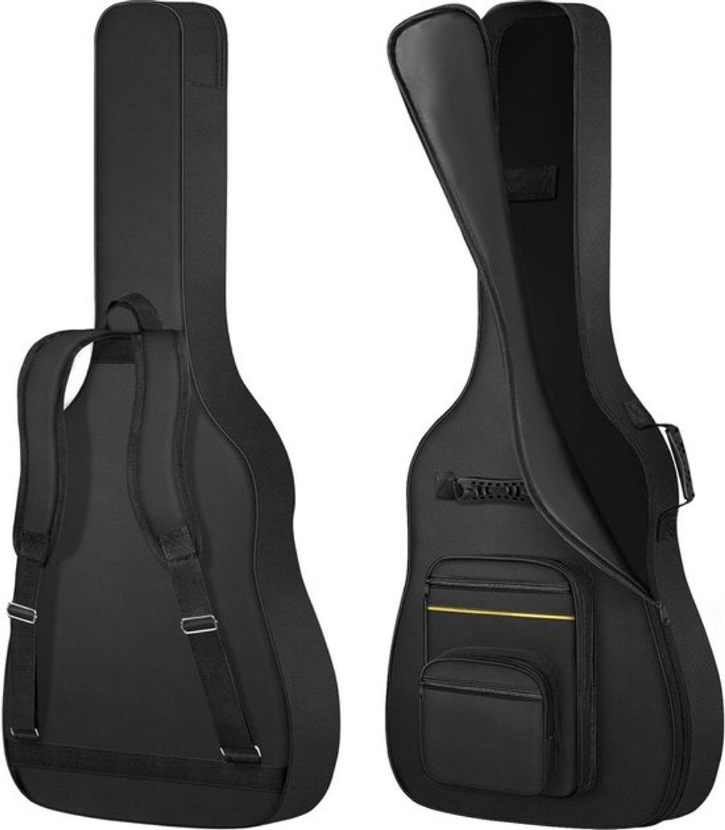Acoustische gitaar tas voor E-bass, zwarte E-bass tas met extra bescherming en draagcomfort