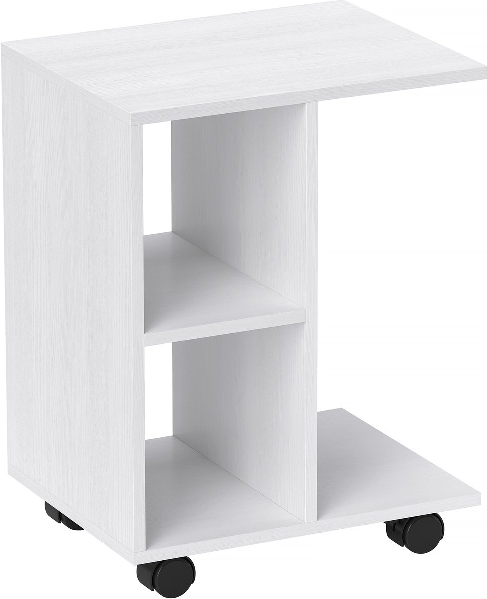 HOMCOM bijzettafel - spaanplaat - 45L x 35B x 58H cm - wit