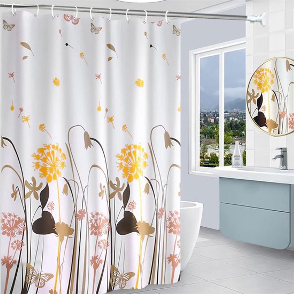 180-200-cm-anti-schimmel-waterdicht-EVA-wasbaar-antibacteriële-stof-polyester-badgordijn-voor-thuis-hotel-badkamer Douchegordijn
