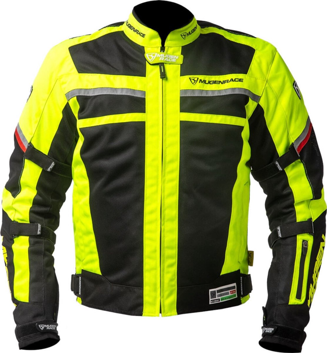 MUGENRACE A-Ttraversare-D Dames Zwart Neon Waterdichte Textieljas - Jas