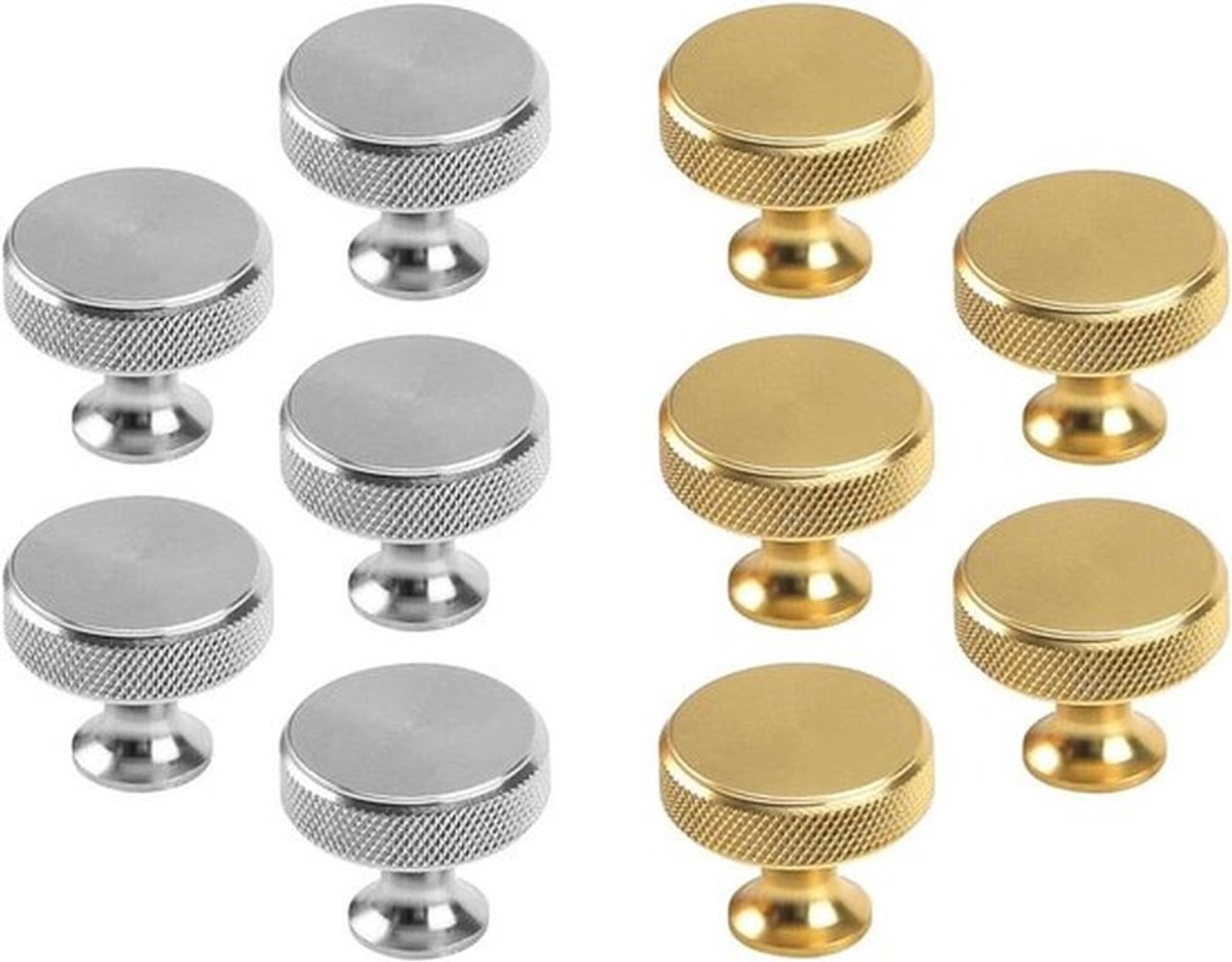 10 Stuks Enkele Gat Kastgrepen, Eenvoudige en Stijlvolle Ladehandgrepen, Ronde Meubelaccessoires voor Keuken en Badkamer