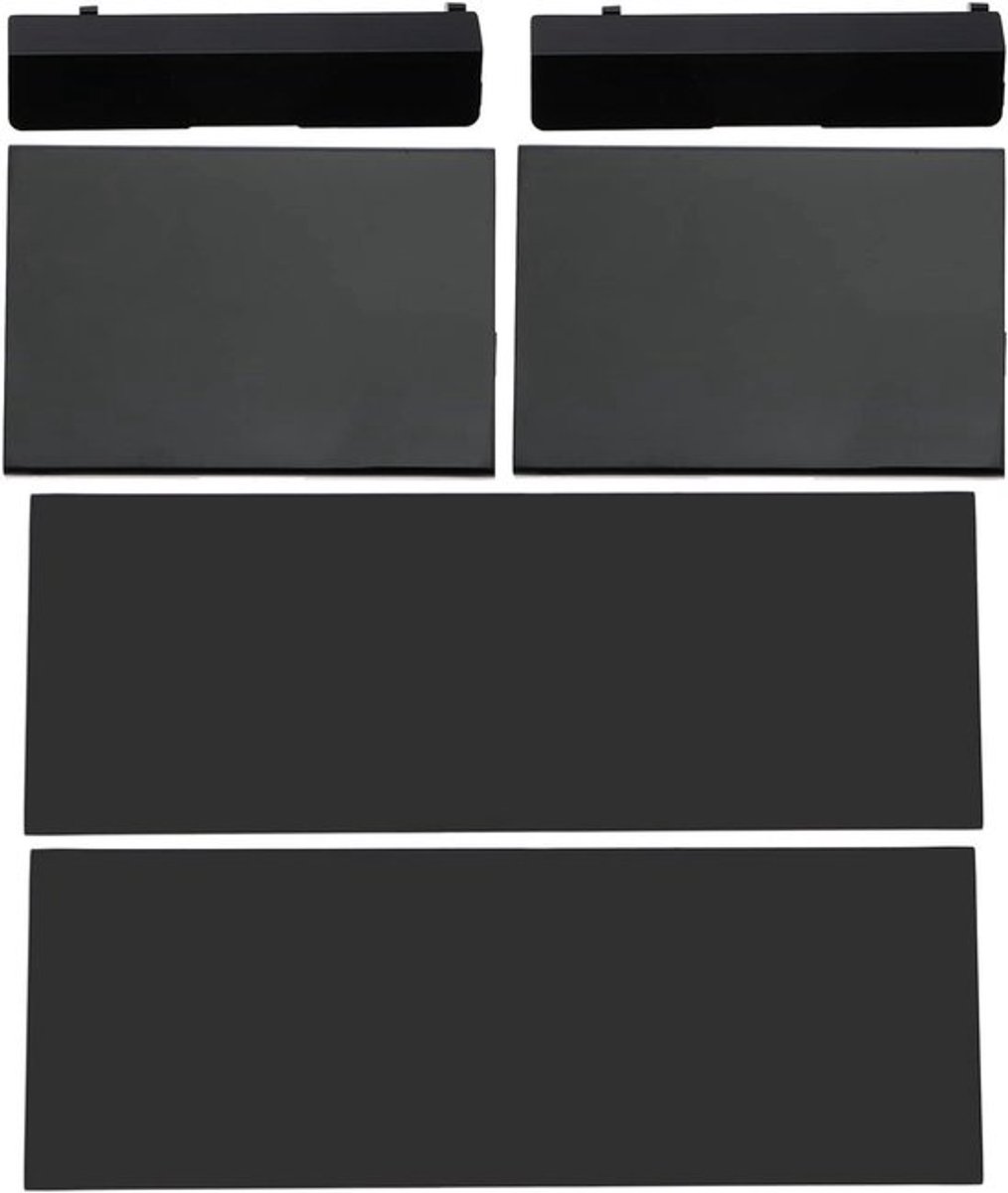 Beschermhoes voor 2 set (6 stuks) geheugenkaarten - Deursleuf Beschermdeksel - 3 in 1 Behuizing Afdekking - Reserveonderdelen - Zwart.