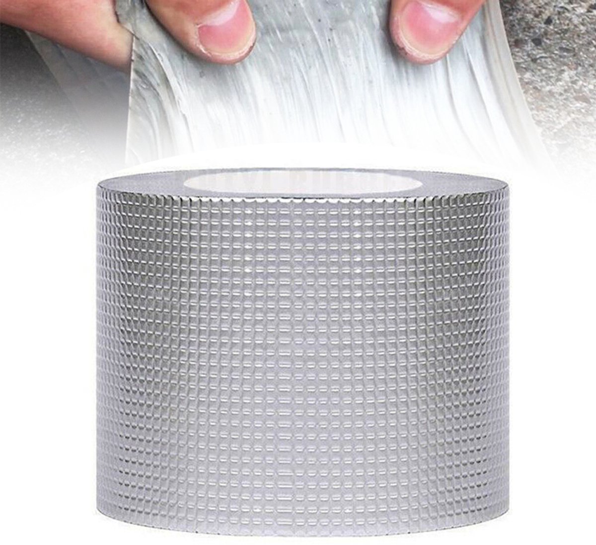 Waterdichte butyltape - Met aluminiumfolie - Reparatietape - Afdichtingstape - 150 mm * 5 m - Hittebestendige aluminiumfolie - Zelfklevende tape - Afdichtingstape - Dakreparatie - Geschikt voor daken en muren