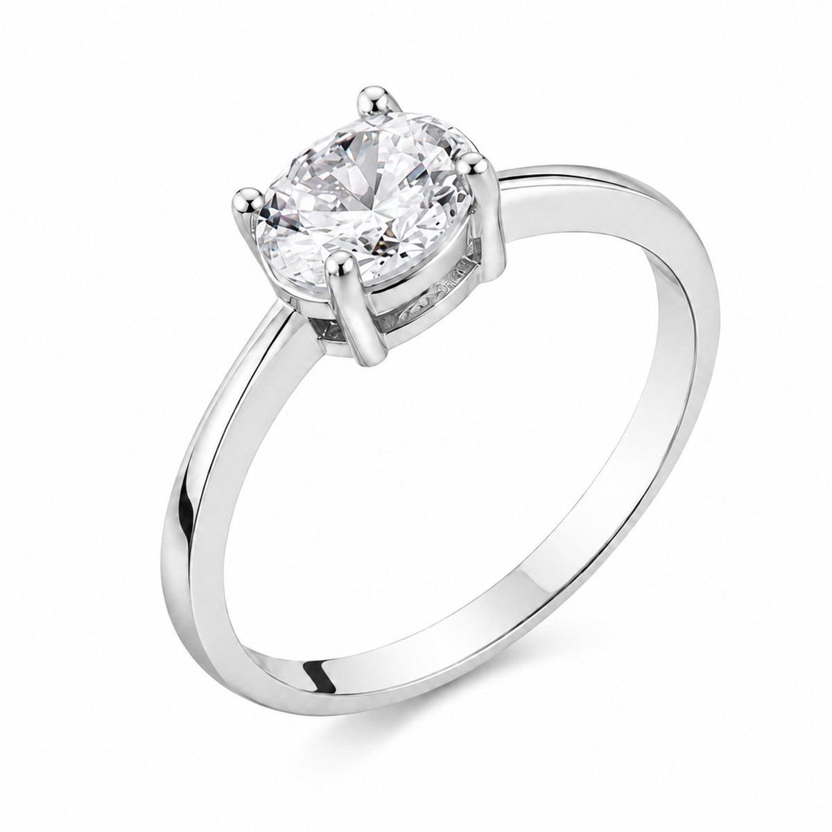 LGT JWLS - Dames ring - Zilver|Wit Metaal - Zirkonia