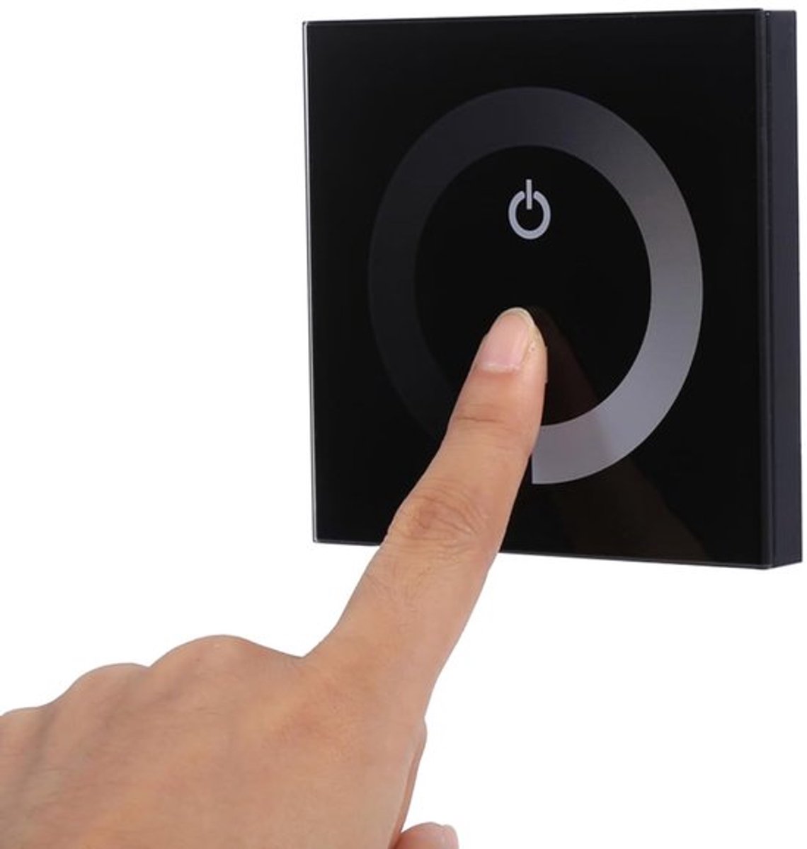 Touchpaneel-dimmer - Eénkleurig - Wandbediening -LED-strip - DC 12V‑24V - Zwart