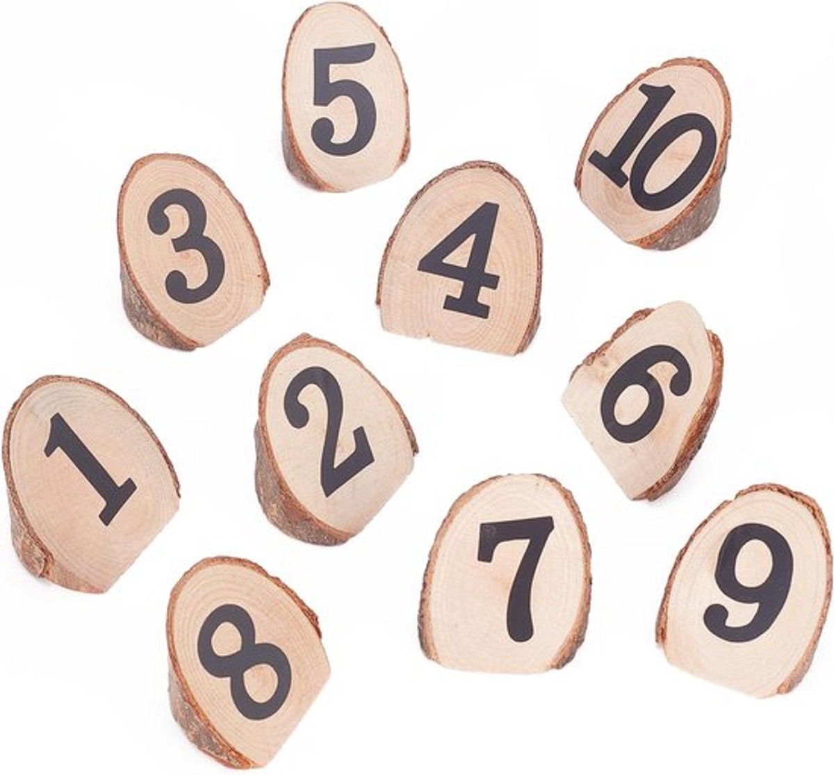 1-10 Tafelnummers voor bruiloft, houten pasta, bruilofttafelcenterpieces, houten basis, tafelnummerhouder, voor kunst en knutselwerk, wanddecoratie, DIY-projecten voor bruiloften