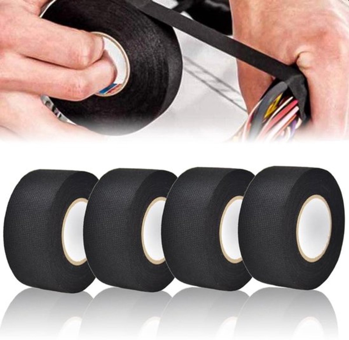 Auto isolatietape textieltape kabelboom katoen 32 mm x 115 m - isolatietape - textieltape