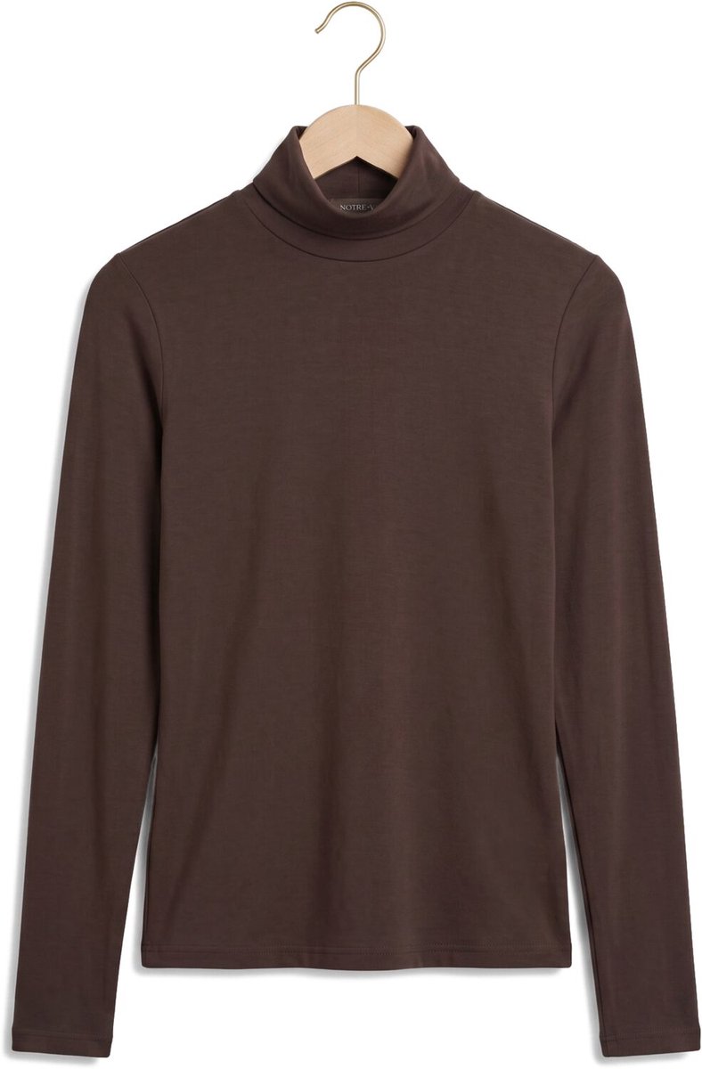 Notre-V Nv-inger Tops & T-shirts Dames - Shirt - Bruin - Maat L