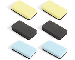 Set van 6 Magnetische Whiteboard Wischers - Herbruikbaar en Afwasbaar