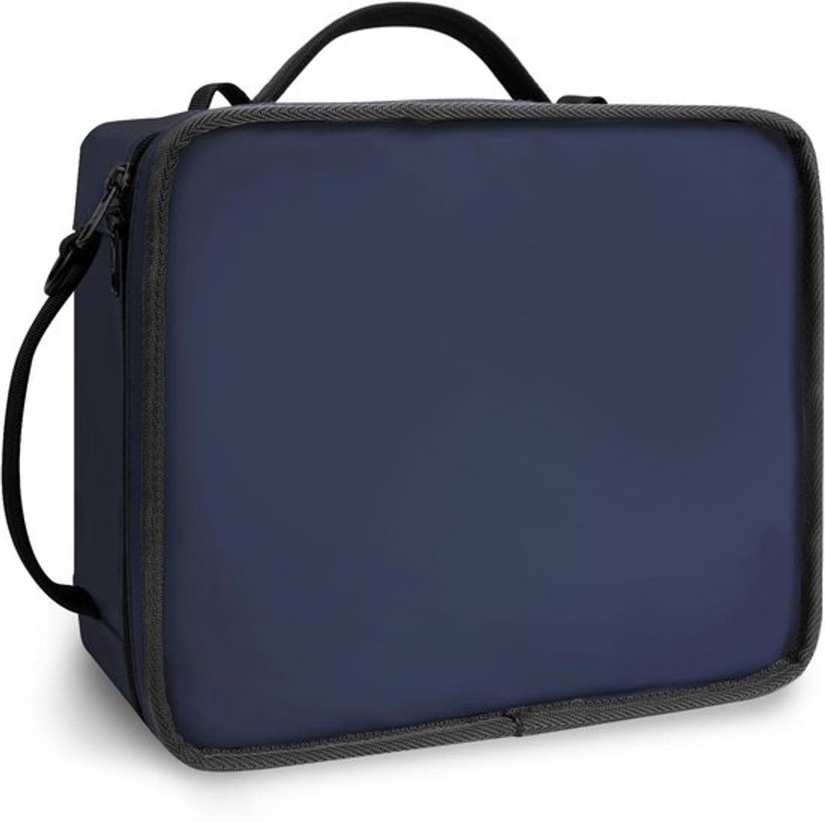 Grote capaciteit geïsoleerde lunchkoeler - harde schaal - waterbestendige buitenkant - lunchbox - lichtgewicht - herbruikbare koeltas - geschikt voor dagtrips - marineblauw