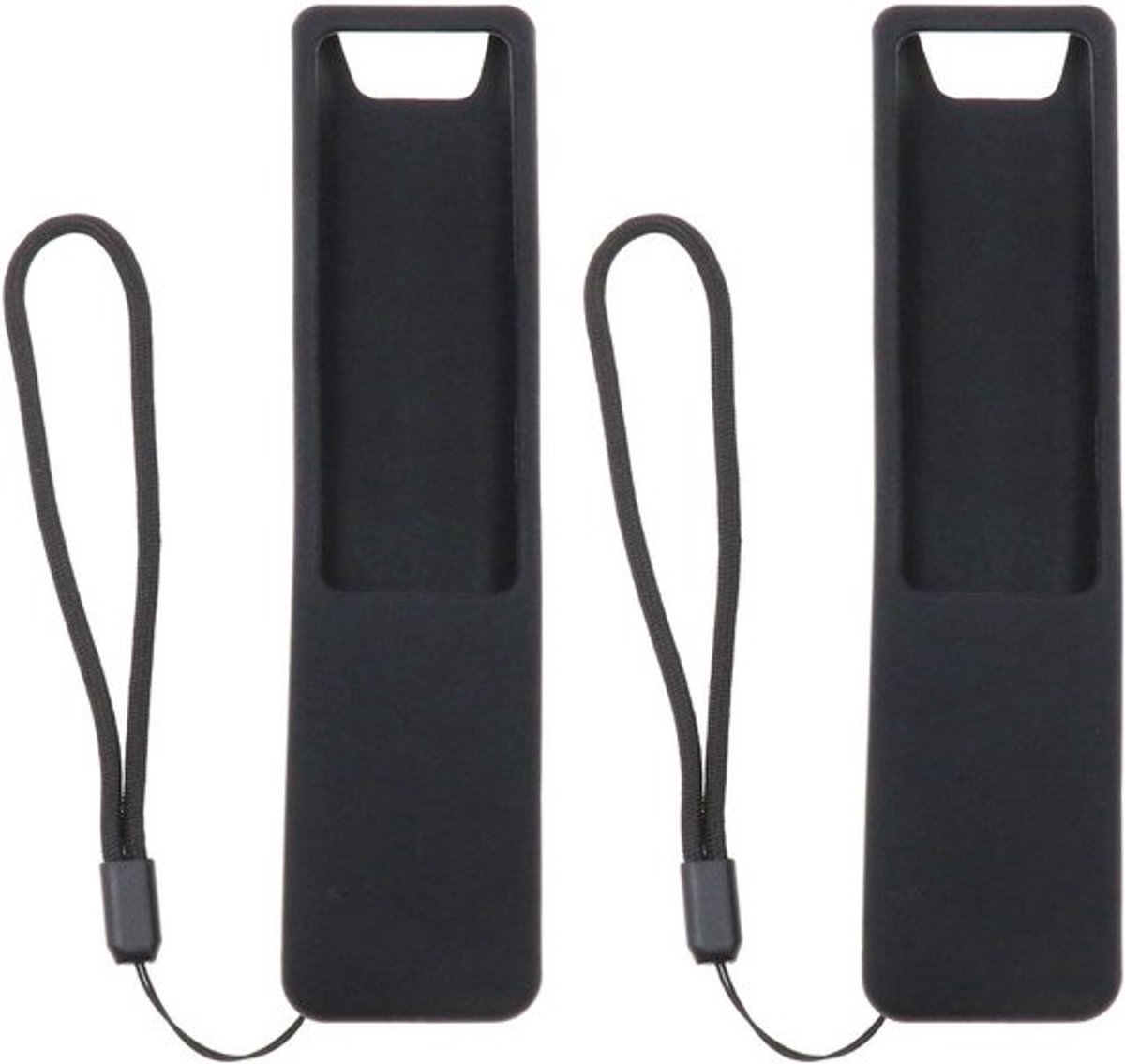 Siliconen hoes voor Smart TV afstandsbediening - Zwart - Compatibel - Beschermhoes met Handriem
