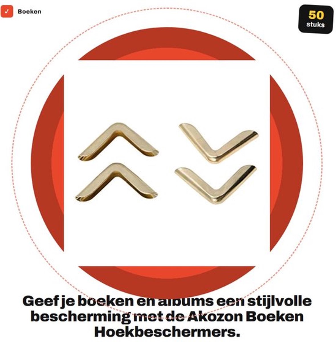 Boekhoekbeschermer 50 Stuks - Hoekbeschermer - Metaal - Vintage - Scrapbooking - Schokbestendig - Gemaakt van ijzer - Boekbescherming