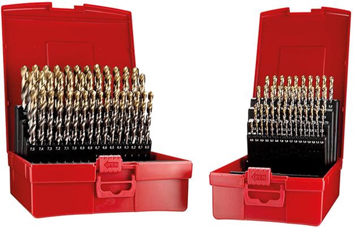 Spiraalborenset 1-10mm x0,1 A002 in doos 118G type N 4xD 91-delig Tin Tip A095209 Dormer
