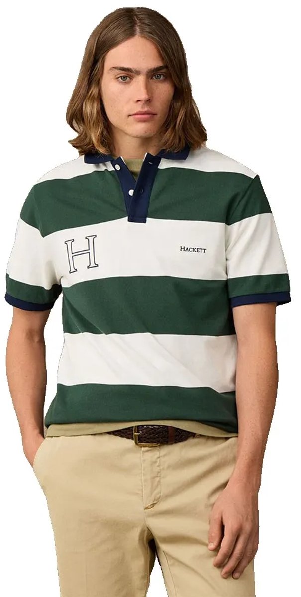 Hackett Hm5600237 Korte Mouw Poloshirt Groen M Man