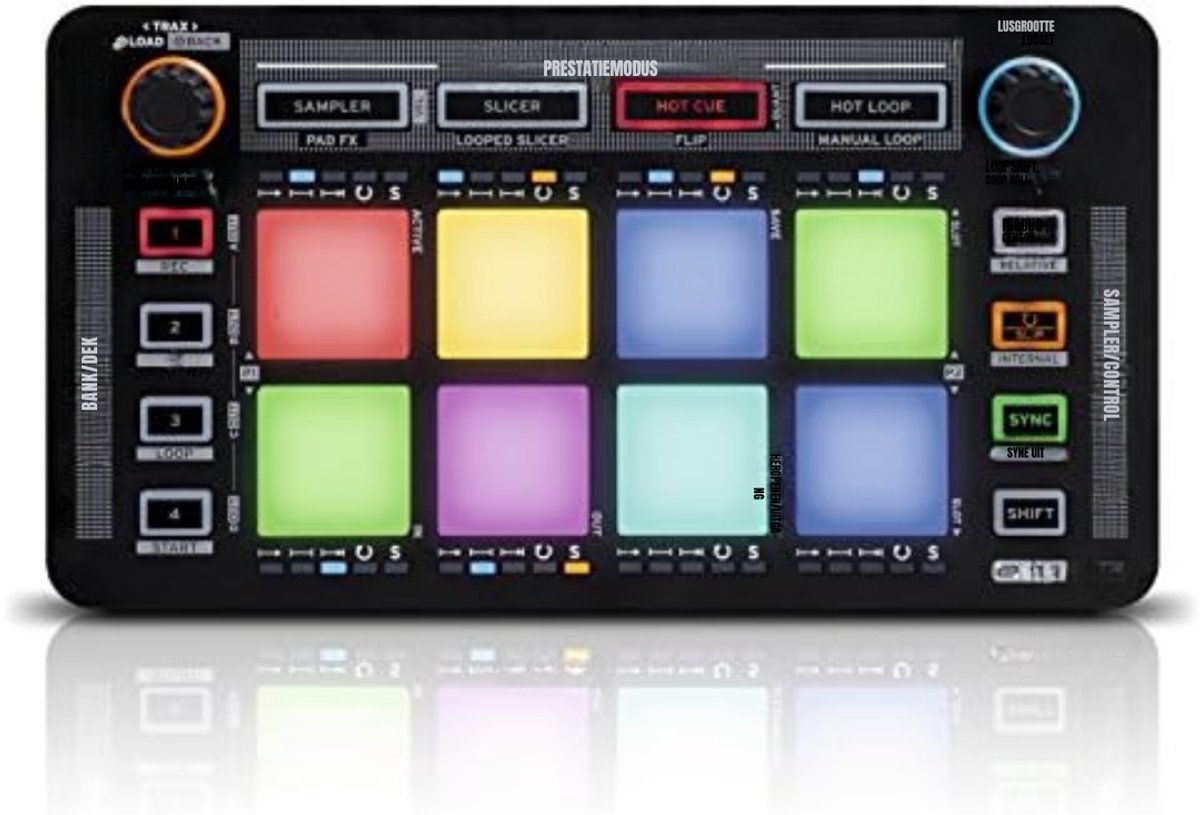 AHD® DJ Controller - DJ - Controller - Zwart - ‎23cmx 13cm x 2cm