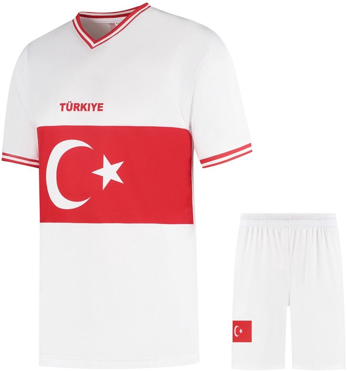 Turkije Voetbaltenue Thuis Voetbal Tenue Kinderen - Shirt en Broekje - Jongens en Meisjes - Volwassenen - Heren en Dames - Maat S