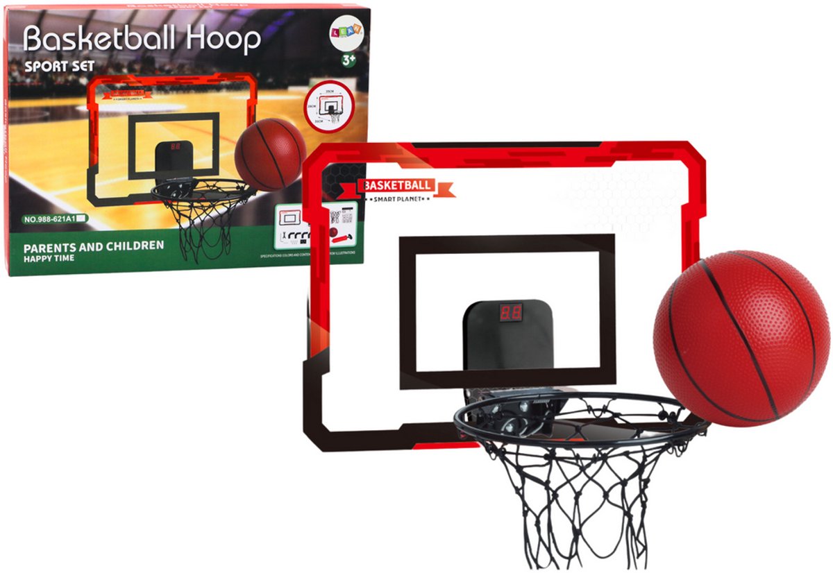 Basketbalmand voor kinderen, tegenbalset voor achterbord - UNI