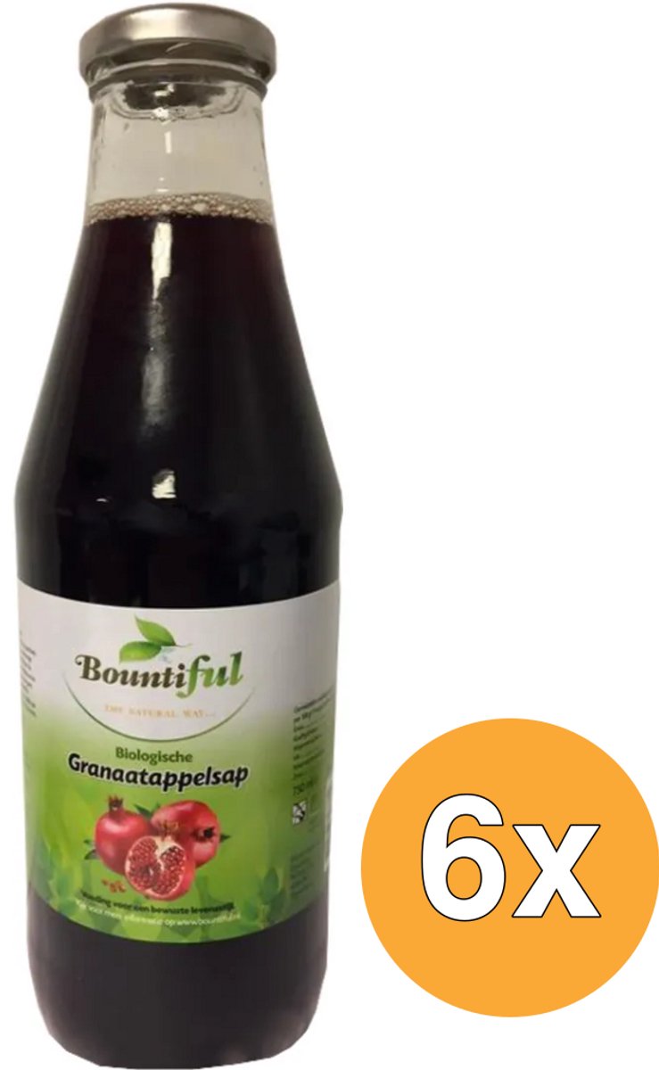 6x Bountifulgranaatappelsap bio (750 ml)