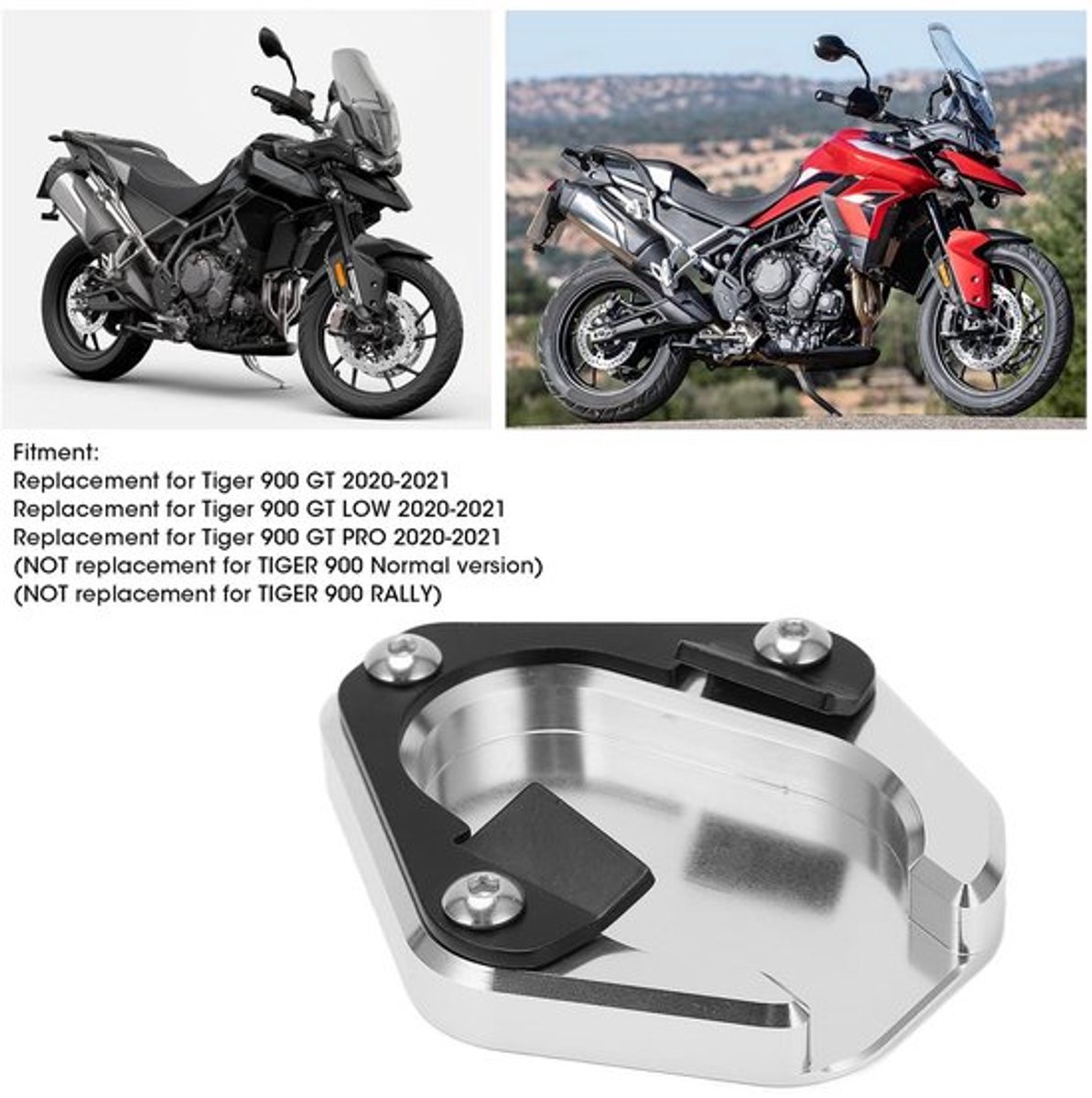 Dailygoody - Motorfiets Standaard Pad - Verlengplaat - Aluminium
