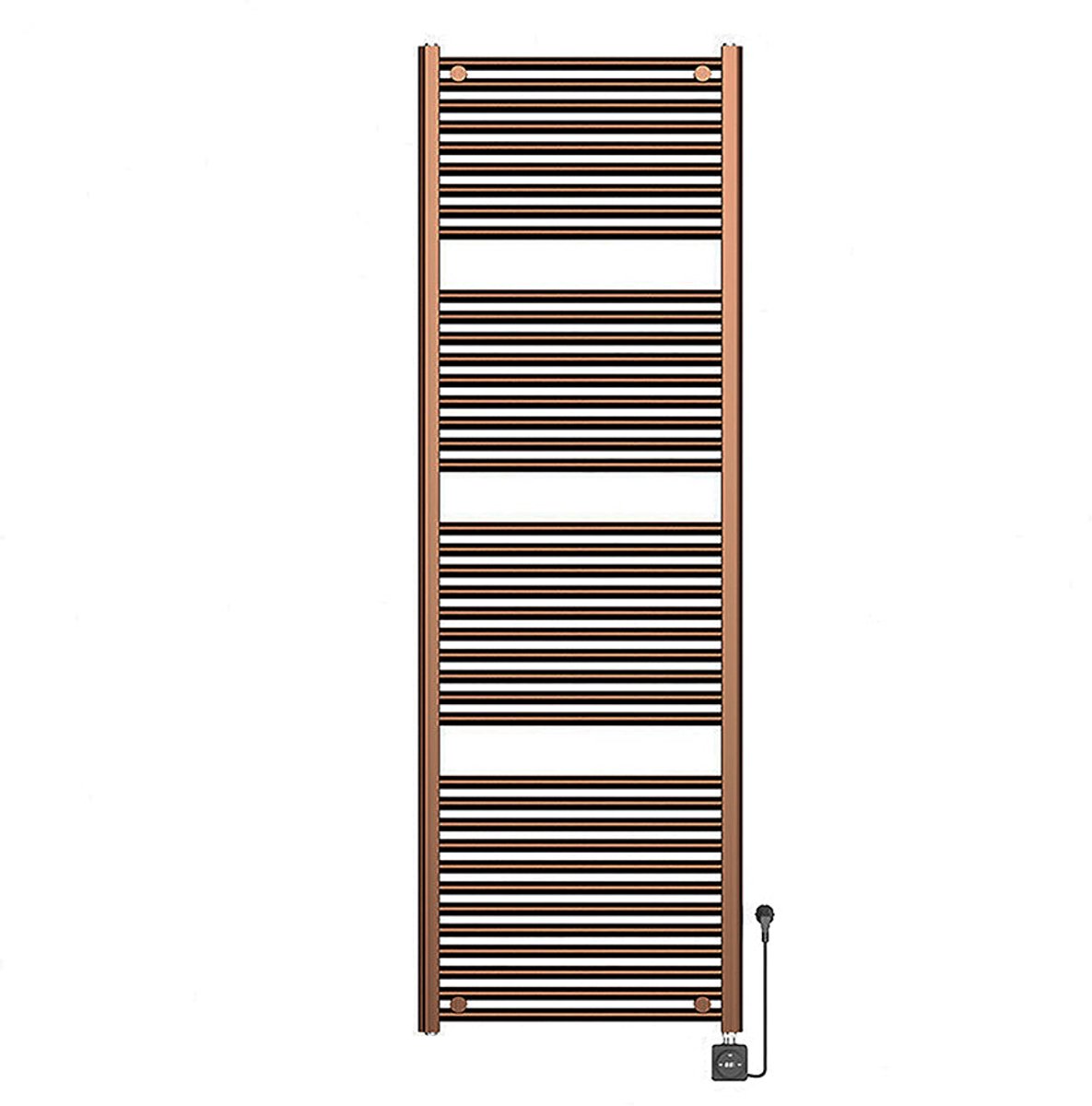 Elektrische Radiator Wiesbaden Elara 181.7x60 Cm Smart Wifi Geborsteld Brons Koper PVD