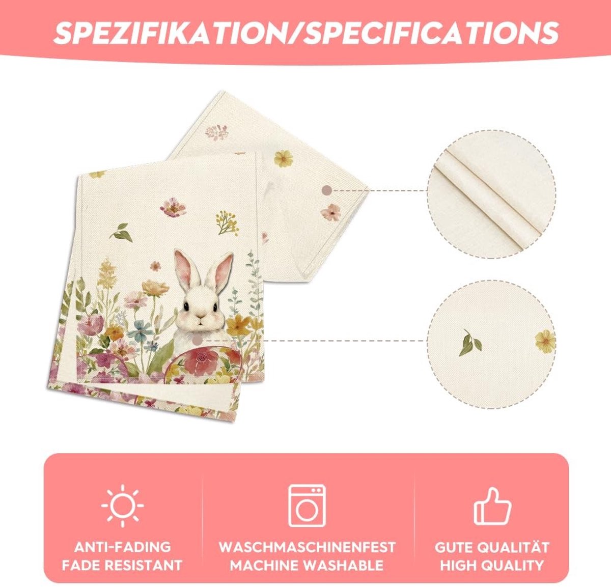 Dailygoods - Tafelloper met Bloemenprint voor Lente Decoratie