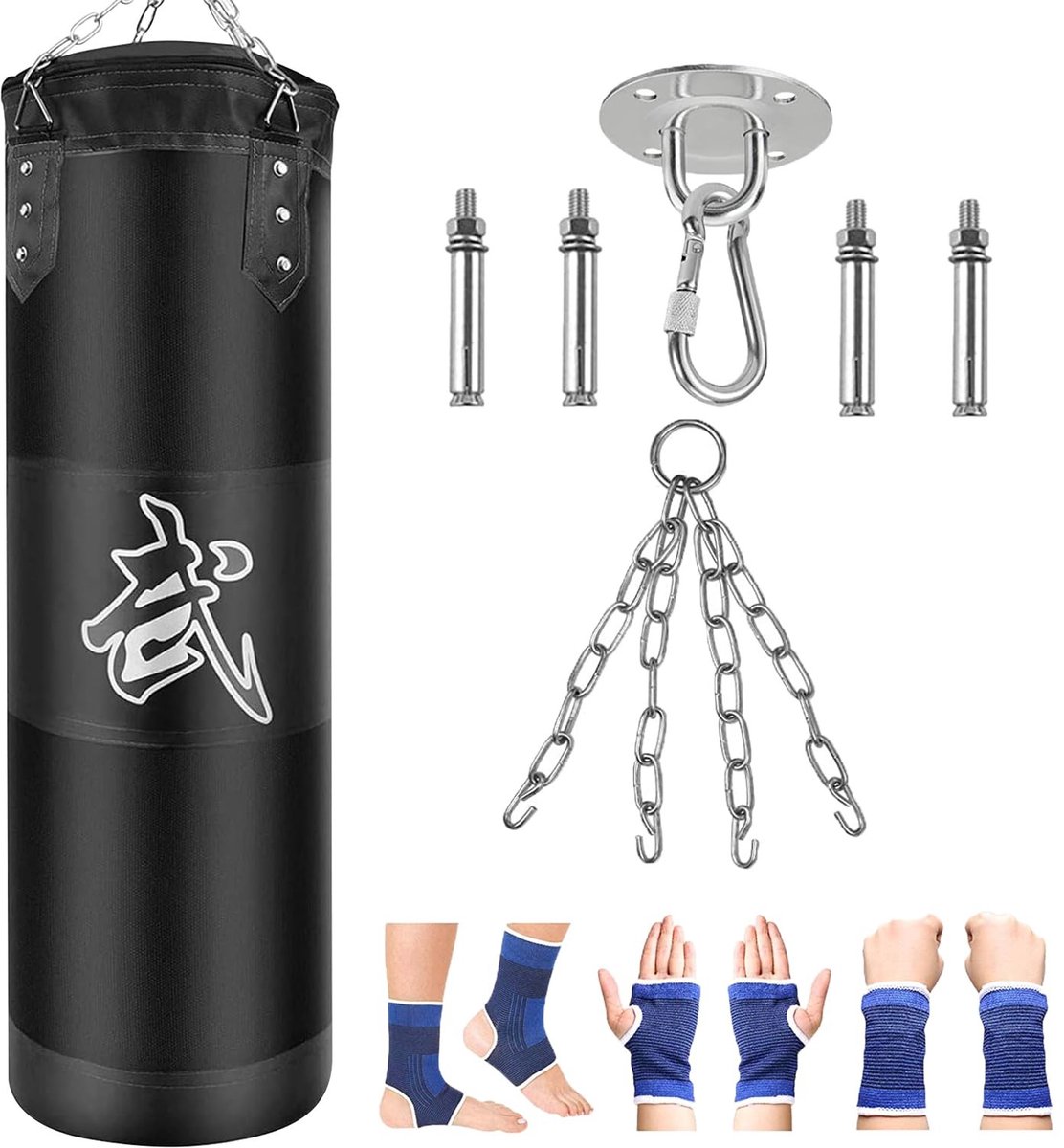 Dailygoods- Bokszak Robuust - MMA Bokszak - Zware Bokszak - Duurzaam - Metalen Ketting - Geschikt voor Volwassenen - Zandzak