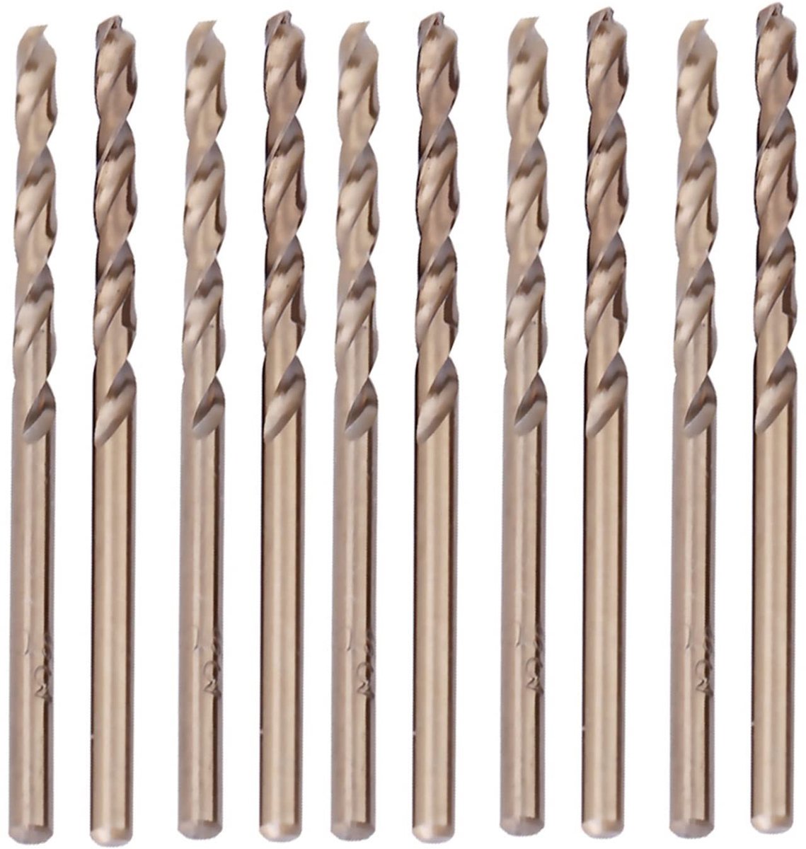 Dailygoods - Cobalt Boor - CO M35 - Voor Metalen - 10-delige Set - Spiral Boor - Precisie Boren - 1-5 mm - Geschikt voor Staal