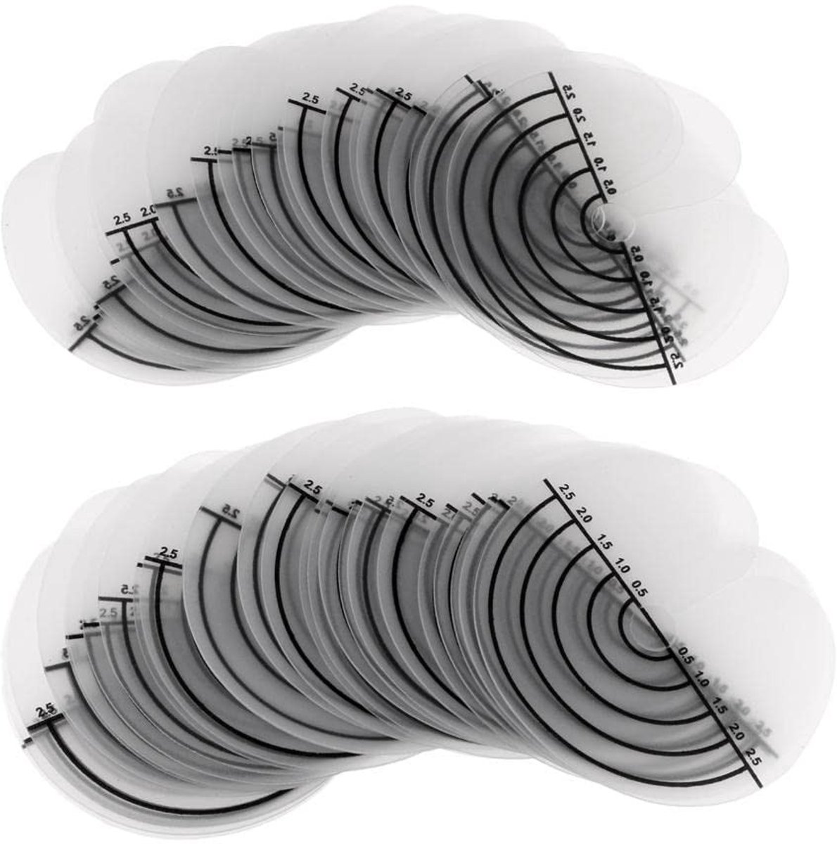 Dailygoods- Haarbeschermingssjablonen 50 stuks - Hittebescherming - Afstandhouders - Cirkelvormig - Gegradueerd - Duurzaam - Haarbescherming