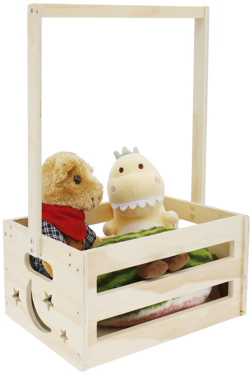 Mand met handvat, geschenkmand voor babyshower, wasmand, zonder kleerhangers, sterren, maan (stijl 3)