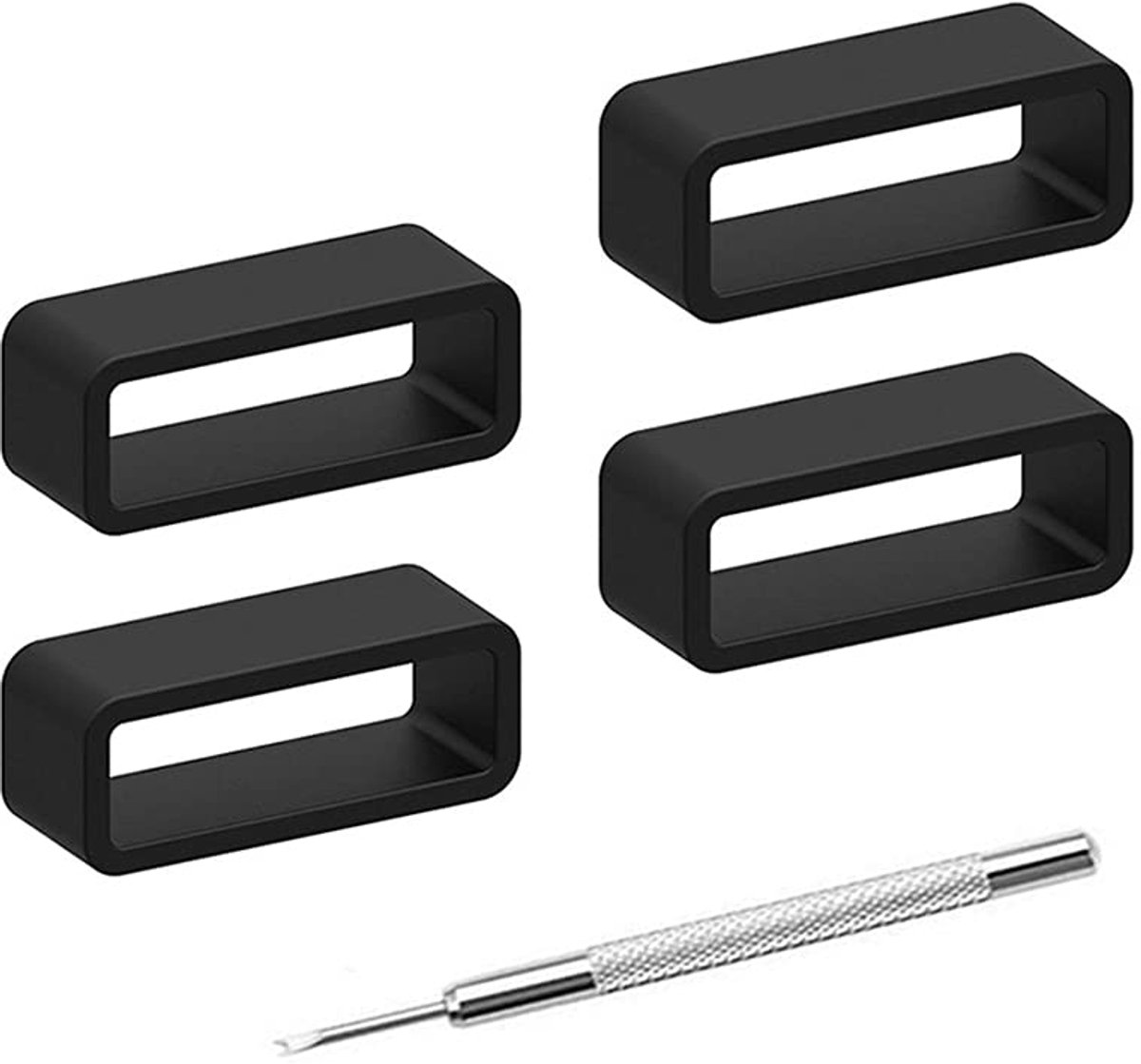 Rubberen horlogebandjes voor Loop Sillicon horlogebandjes van 14 mm, 16 mm, 18 mm, 19 mm, 20 mm, 21 mm, 22 mm, 23 mm, 24 mm, 25 mm, 26 mm, 28 mm, 30 mm