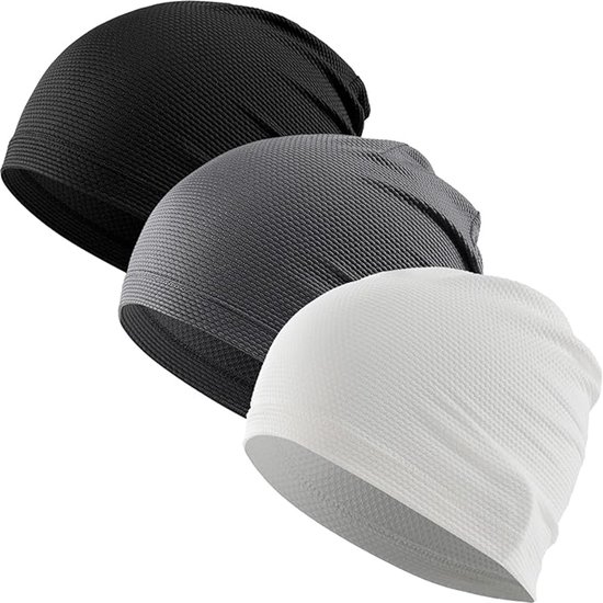 Unisex 3-delige ademende en verkoelende muts - Ademende 3D mesh hardloopmuts, geschikt voor fietsen, fitness, zomer en winter.