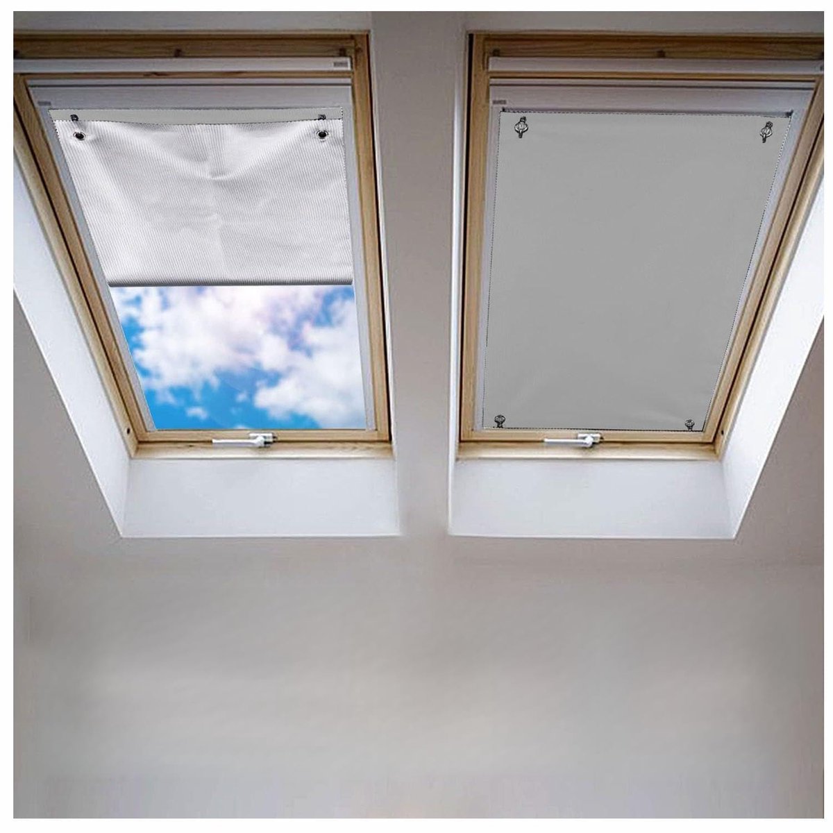 Rolgordijn voor dakvenster, thermo zonnescherm, zilveren coating, verduisterend rolgordijn voor dakvenster GGU GGL GPU GPL GHU GHL GTU GTL GXU GXL (zonder boren, met zuignappen, afmetingen 76 x