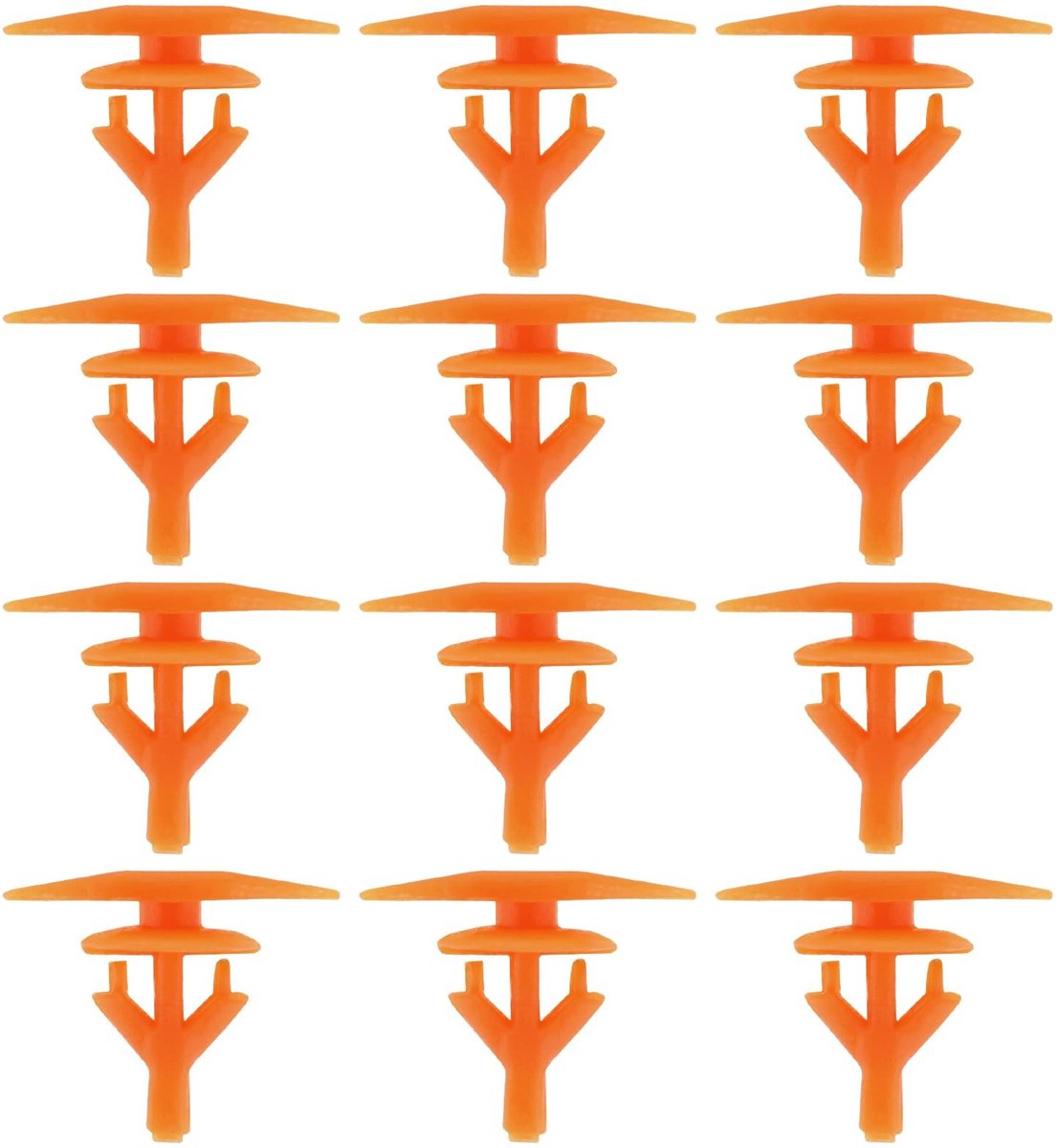 Dailygoods- Afdichtstrip Bevestigingsclip 50 Stuks - Kunststof - Compatibel met Jaguar XF - Duurzaam - Eenvoudig te Installeren - Oranje - Deurbekleding Clips