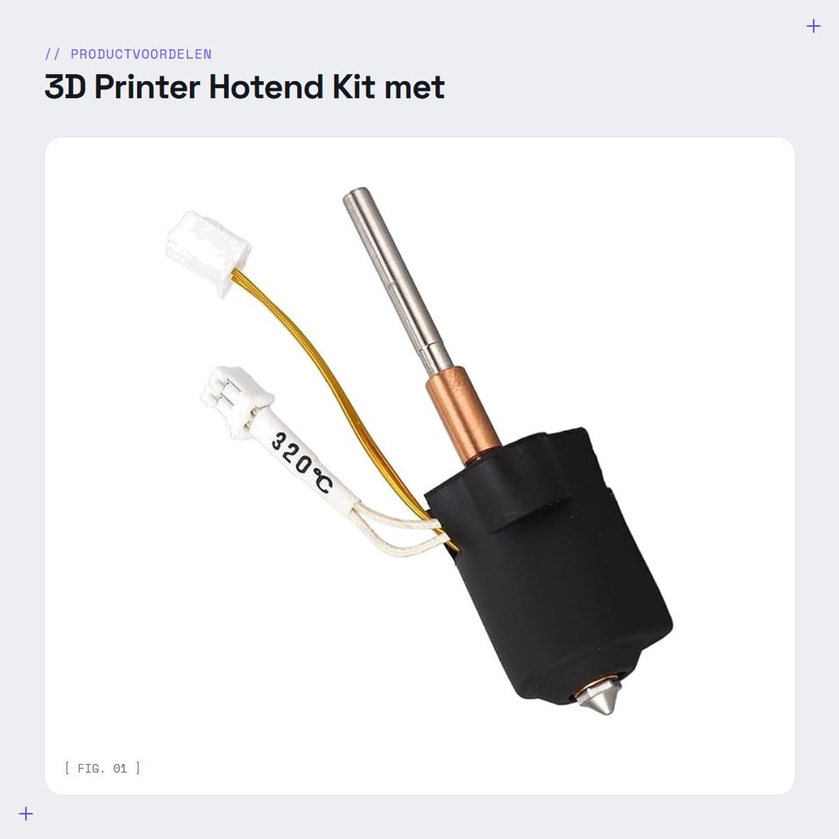 Dailygoods- Hotend Kit Hoge Keramische Mondstuk - Geïntegreerde Extrudervervanging - Geschikt voor K1C/K1 Maximale - Snelle Verwarmingsefficiëntie - Hoge Snelheid 600 mm/s - 3D Printer Extruder