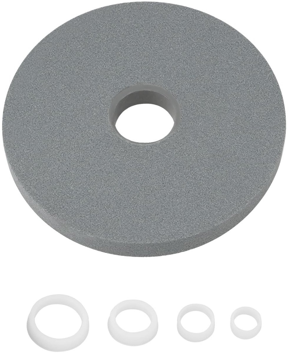 Dailygoods- Slijpschijf 150x16mm 60 Korrel - Slijpschijf voor Metalen - Slijpschijf met Reductie Ringen - Aluminiumoxide - Schuurwiel voor Gereedschappen - Slijpwiel