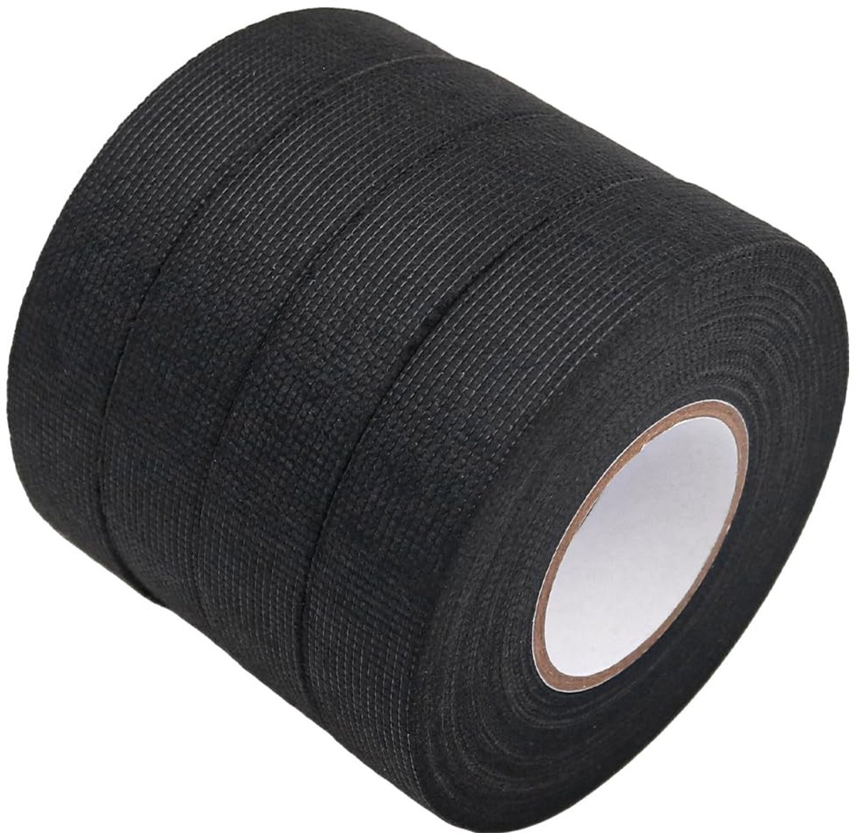 Dailygoods- Textieltape 4 Rollen - Zwarte Isolatietape - Flanelmateriaal - Waterdicht - Temperatuurbestendig - Sterke Hechting