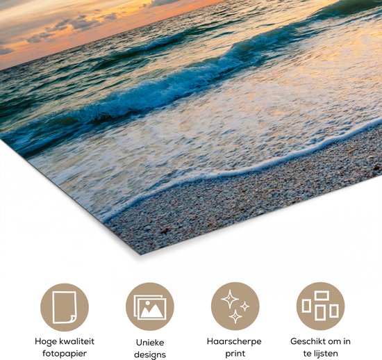 Affiche Plage - Mer - Coucher de soleil - 120x90 cm