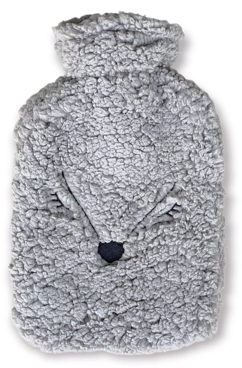 Dailygoods- Warmwaterkruik 2 Liter - Zachte Fleece Bekleding - Bedfles - Ideale Bedwarmer - Milieuvriendelijk - Verlicht Pijn