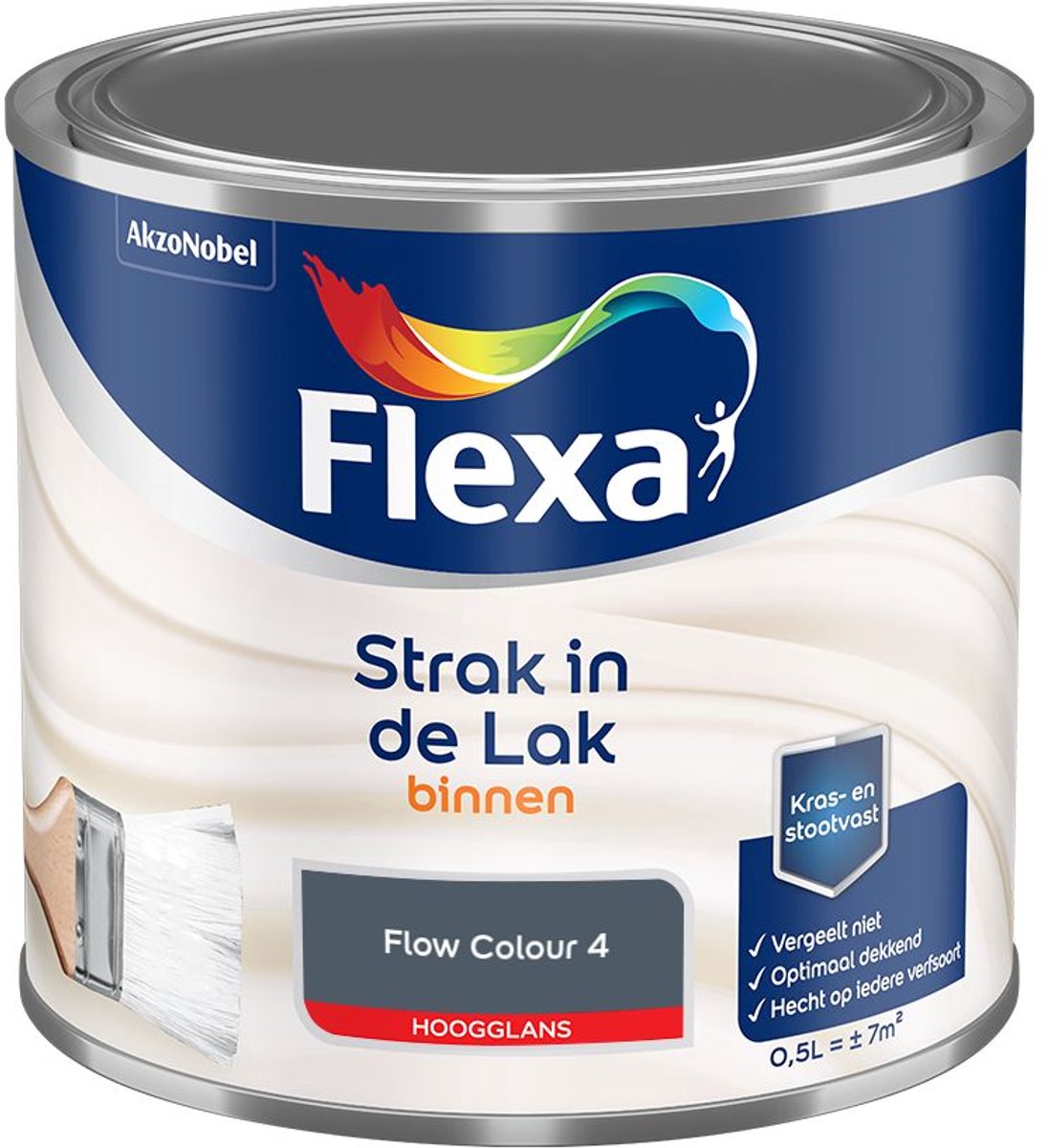 Flexa - Strak In De Lak Binnenlak Hoogglans - Flow Colour 4 - Mengverf - 500 Ml