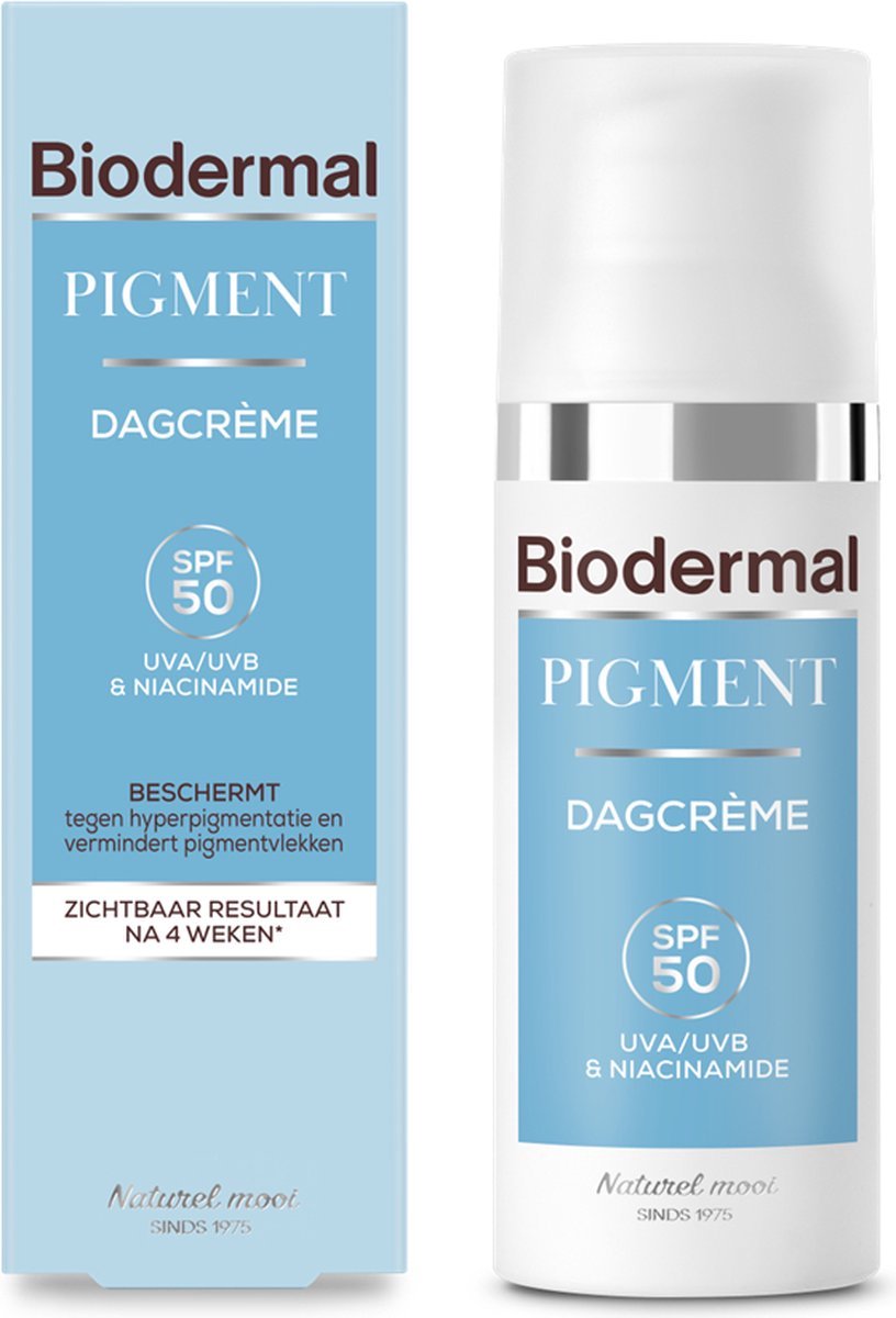 Biodermal Pigment Dagcrème - SPF 50 - vermindert hyperpigmentatie zoals pigmentvlekken - pigmentvlekken creme - 50 ml