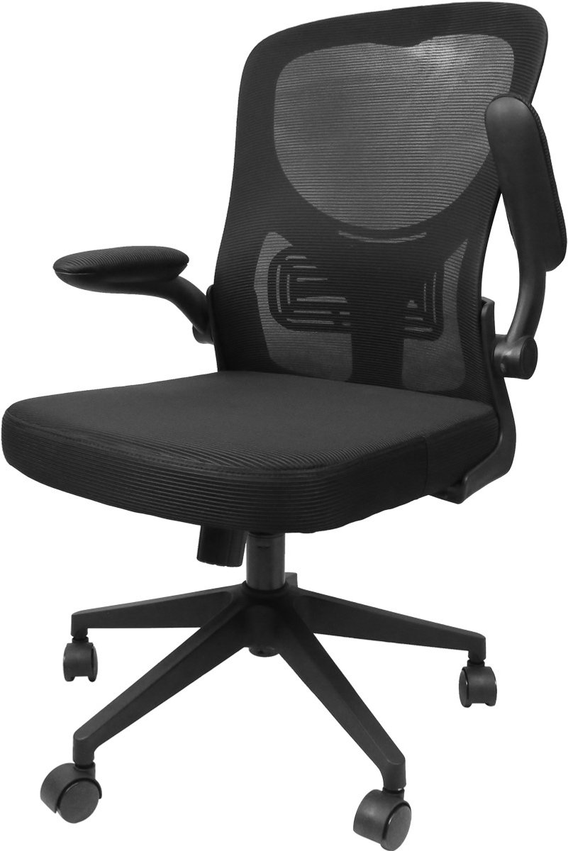 PIPIPOXER Bureaustoel- Ergonomische Bureaustoel-Bureaustoelen voor Volwassenen tot 120kg - Low Back Office Chair - Computer Stoel-Lendensteun-Zwart