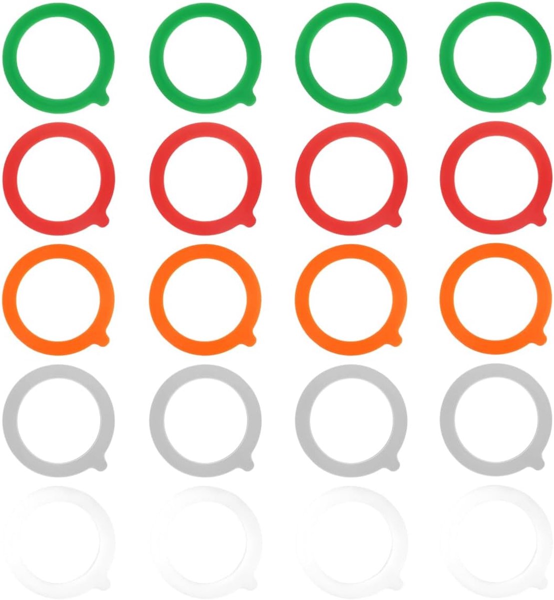 20 stuks siliconen inmaakringen, afdichtring, 68 x 94 mm, rubberen ringen, inmaakpot, rubberen ringen, lekvrij, afdichtring voor voorraadpotten, brede hals en andere containers