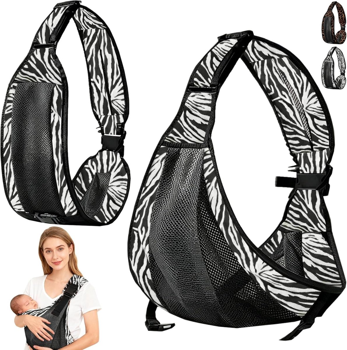 Ergonomische Draagzak voor Pasgeborenen - Ademend Mesh, Verstelbaar en Geschikt tot 20 kg