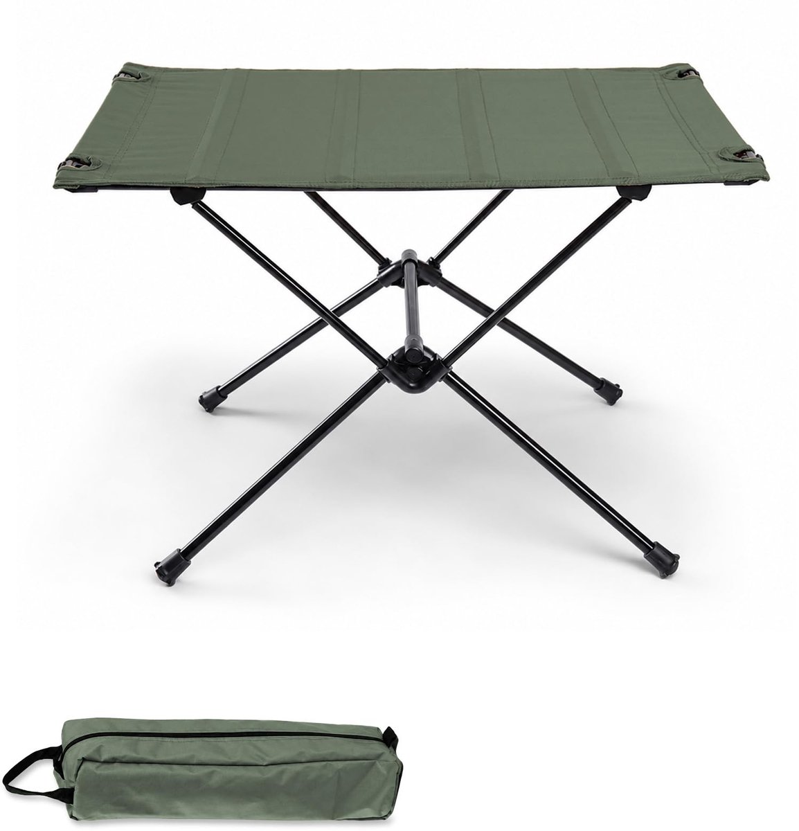 opvouwbaar, met draagtas, campingtafel, inklapbaar, voor outdoor-avonturen, kleine, ultralichte, draagbare tafel voor vissen, wandelen, picknicken, 60 x 40 x 39,5 cm (groen)